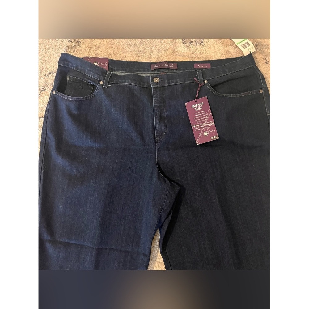 Gloria Vanderbilt Dark Indigo Relaxed Amanda 26W Short Jeans